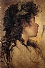 Head Canvas Paintings - Study for the head of Apollo